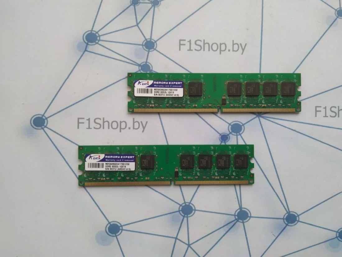 Оперативная память DDR-2 2048MB Adata PC-6400 (M2OAD6G3I4170Q1E58),  БУ