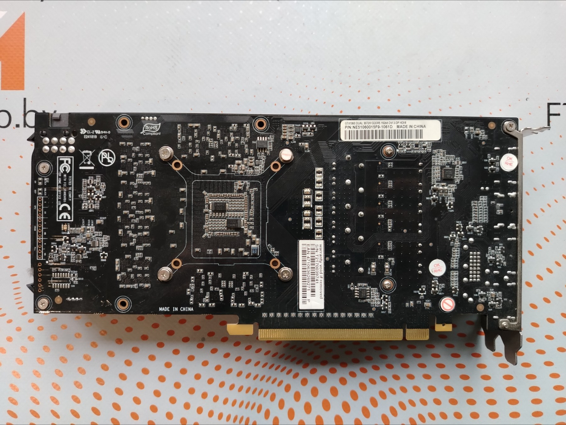 Видеокарта Palit GeForce GTX 1060 DUAL 3Gb GDDR5 192bit (NE51060015F9-1061D) БУ Видеокарта Palit GeForce GTX 1060 DUAL 3Gb GDDR5 192bit (NE51060015F9-1061D) БУ