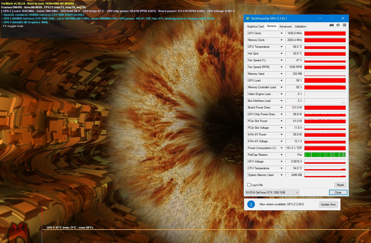 Видеокарта Palit GeForce GTX 1060 DUAL 3Gb GDDR5 192bit (NE51060015F9-1061D) БУ Видеокарта Palit GeForce GTX 1060 DUAL 3Gb GDDR5 192bit (NE51060015F9-1061D) БУ