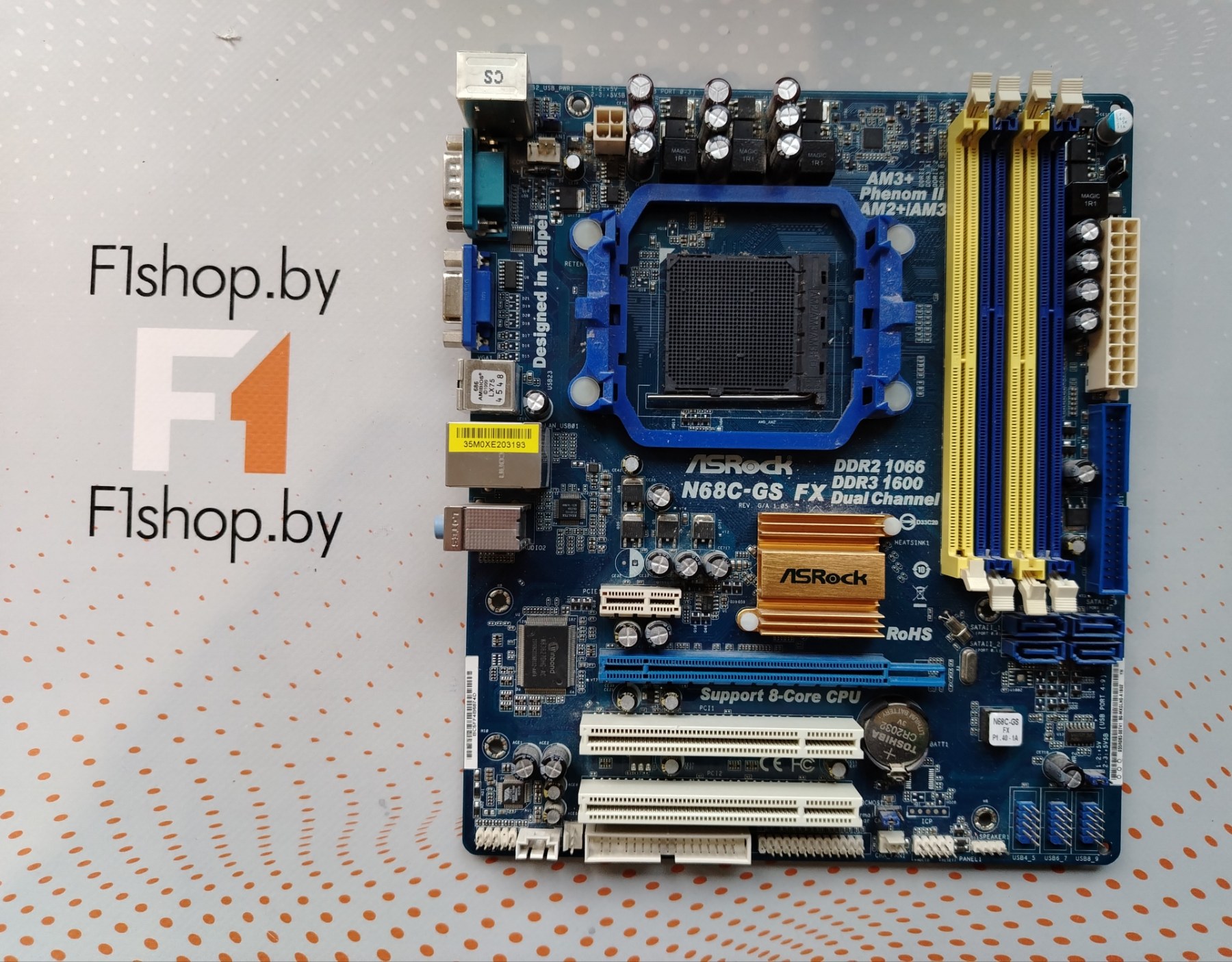 Материнская плата ASRock N68C-GS FX 4xDDR2/DDR3, mATX, Socket AM3+ бу