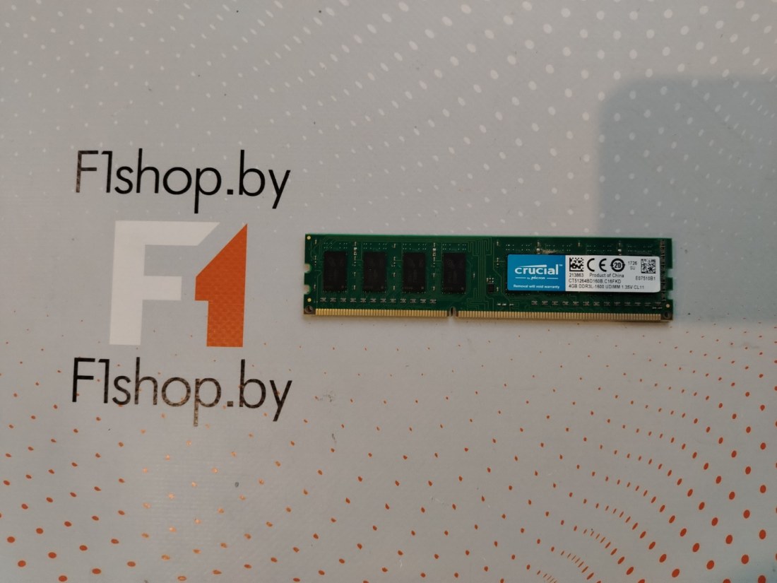 Оперативная память DDR-3 4096Mb 1600MHz Crucial (CT51264BD160B.C16FKD) БУ Оперативная память DDR-3 4096Mb 1600MHz Crucial (CT51264BD160B.C16FKD) БУ