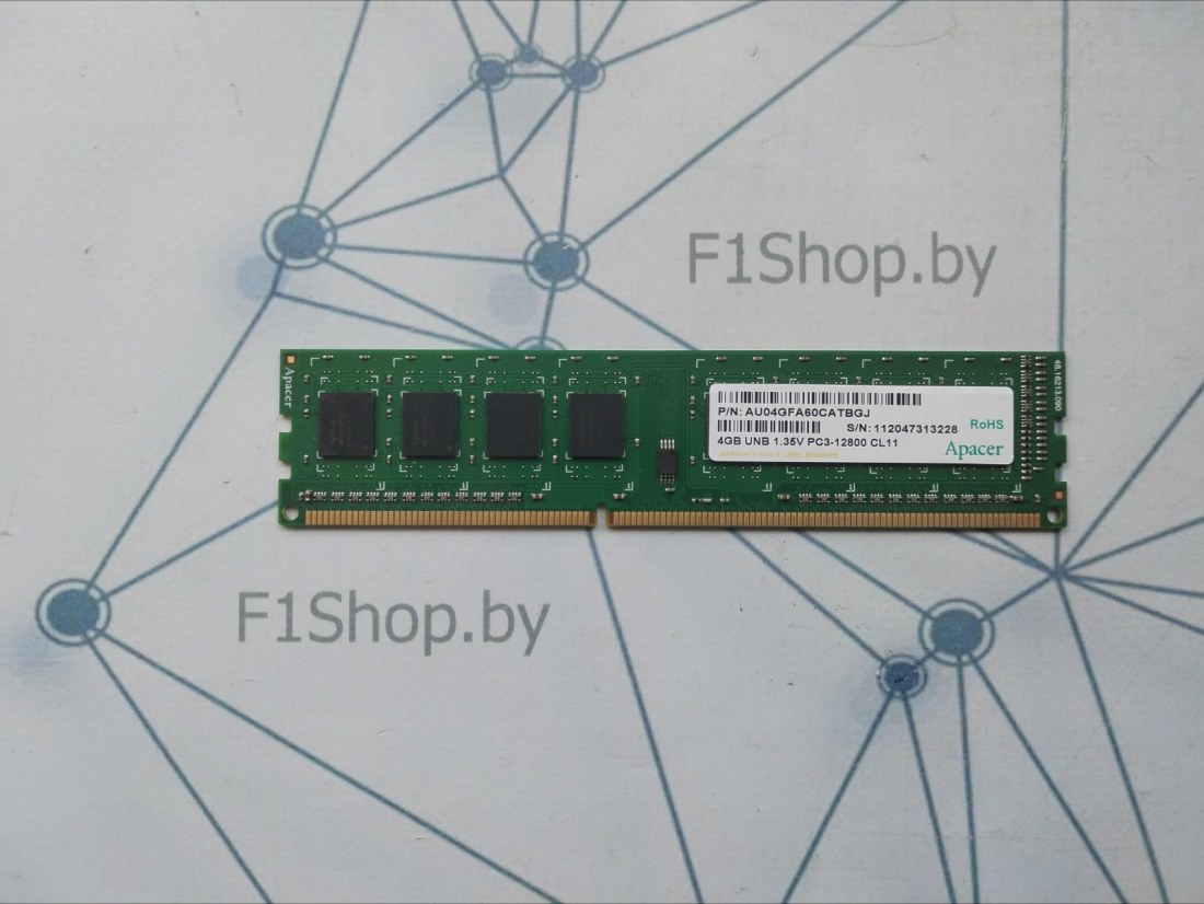 Оперативная память DDR-3 4096Mb 1600MHz Apacer (AU04GFA60CATBGJ) бу