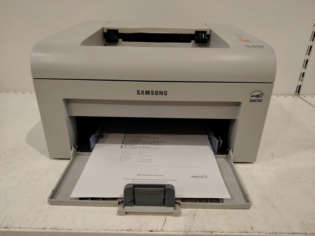 Принтер samsung ML 2010P, лазерный,  Ч/Б,  БУ