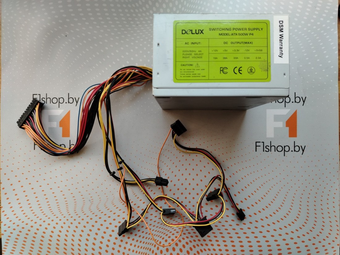Блок питания 500W Delux ATX-500W P4 120мм вентилятор БУ Блок питания 500W Delux ATX-500W P4 120мм вентилятор БУ