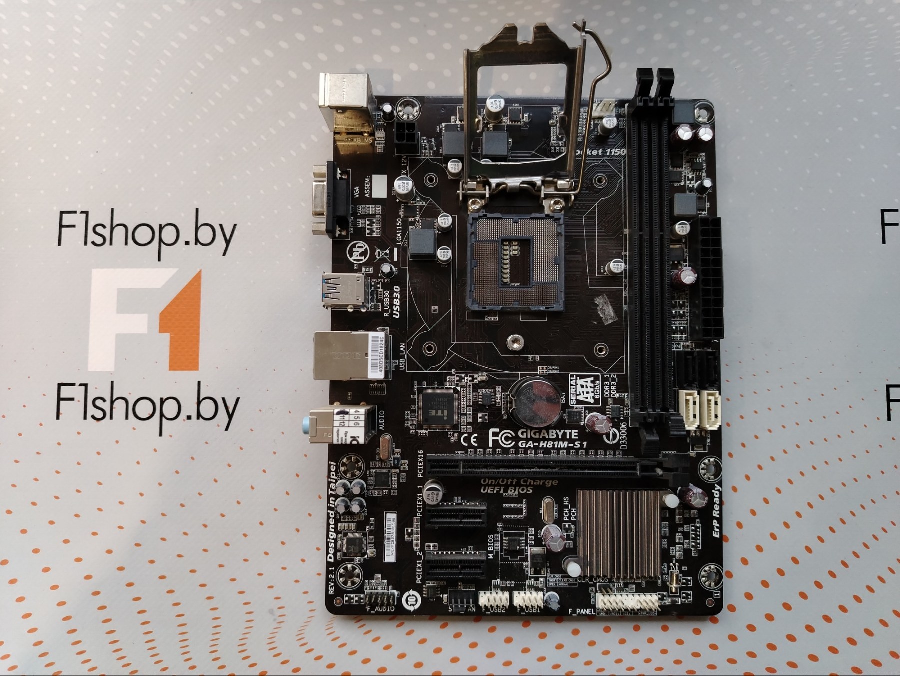 Материнская плата Gigabyte GA-H81M-S1, LGA1150,  2xDDR3, VGA БУ