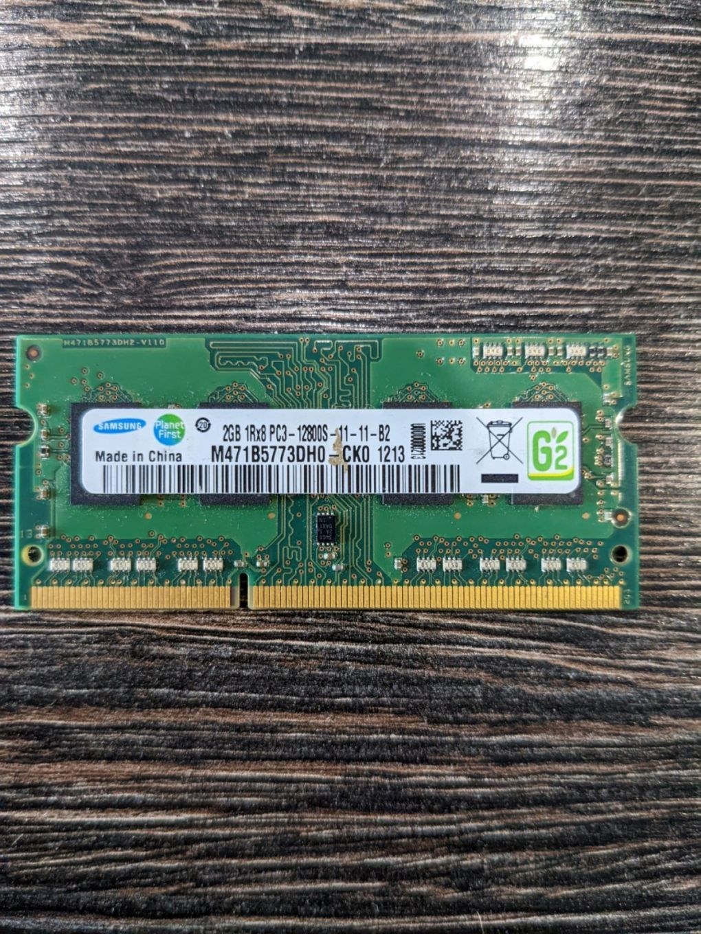 Модуль SODDR3 RAM для ноутбука 2GB Samsung PC3-12800 (M471B5773CHS-CK0, БУ)