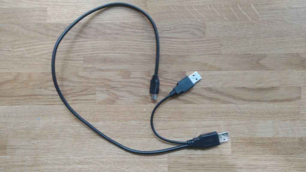 Кабель Usb - Mini Usb+ конектор доп. питания USB