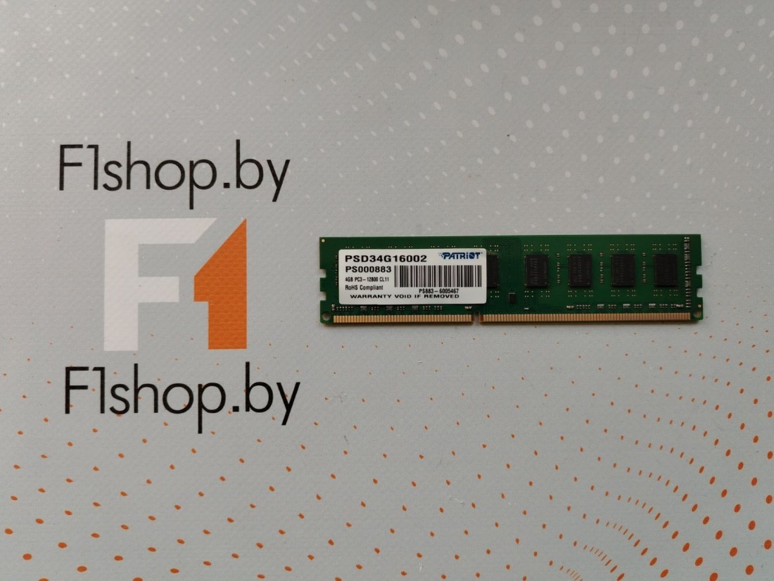 Оперативная память DDR-3 4096MB 1600MHz Patriot (PSD34G16002) !БУ! Оперативная память DDR-3 4096MB 1600MHz Patriot (PSD34G16002) !БУ!