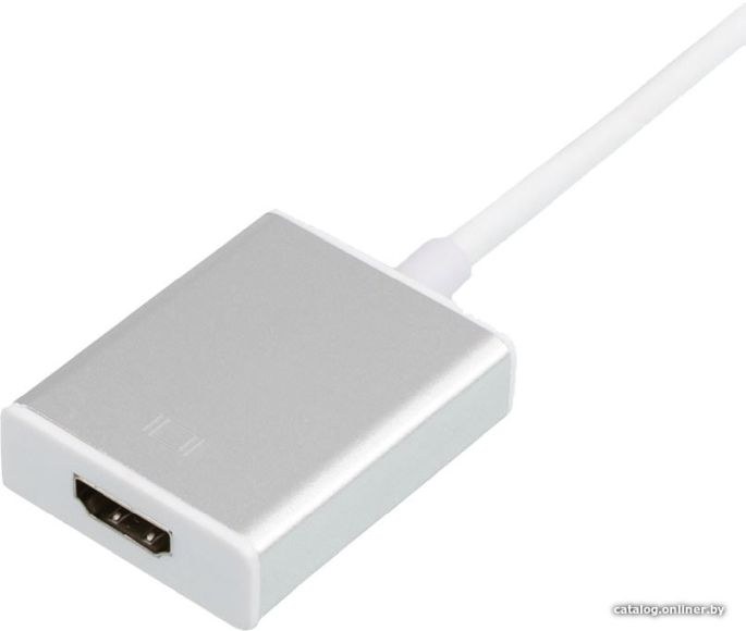 Адаптер ATcom (AT3888) HDMI/USB 2.0 Type-C, белый/серебристый, длина 0.1 м