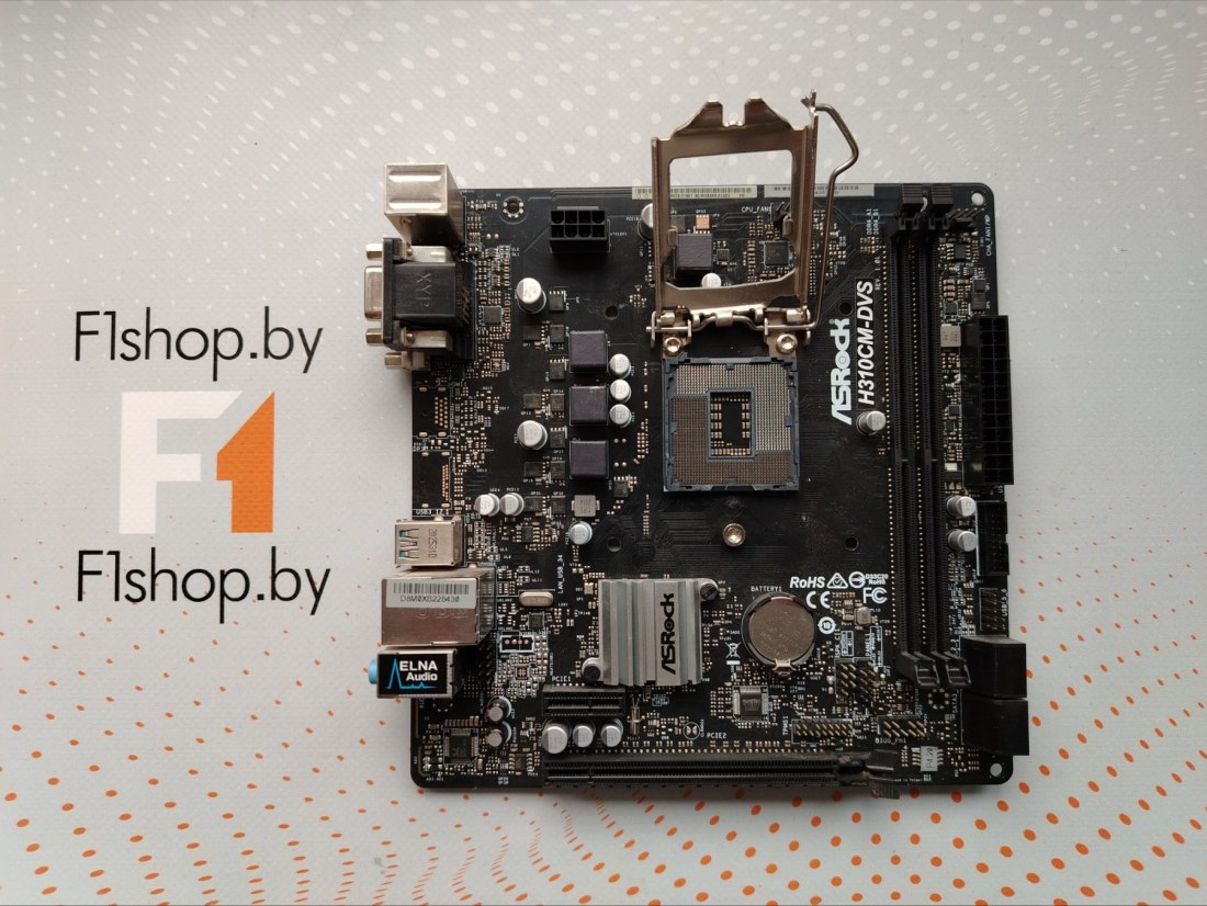 Материнская плата ASRock H310CM-DVS mATX, LGA1151 v2, 2xDDR4, БУ