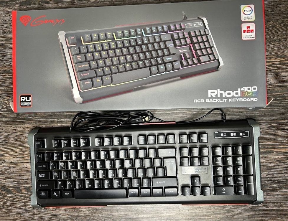 Клавиатура Genesis Rhod 400 RGB мембранная, БУ Клавиатура Genesis Rhod 400 RGB мембранная, БУ