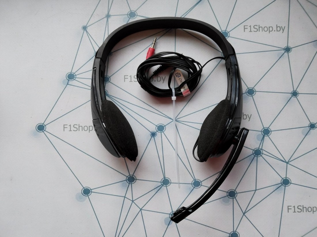 Наушники c микрофоном Оклик HS-M150   20-20000 Гц, кабель 2 м,  БУ