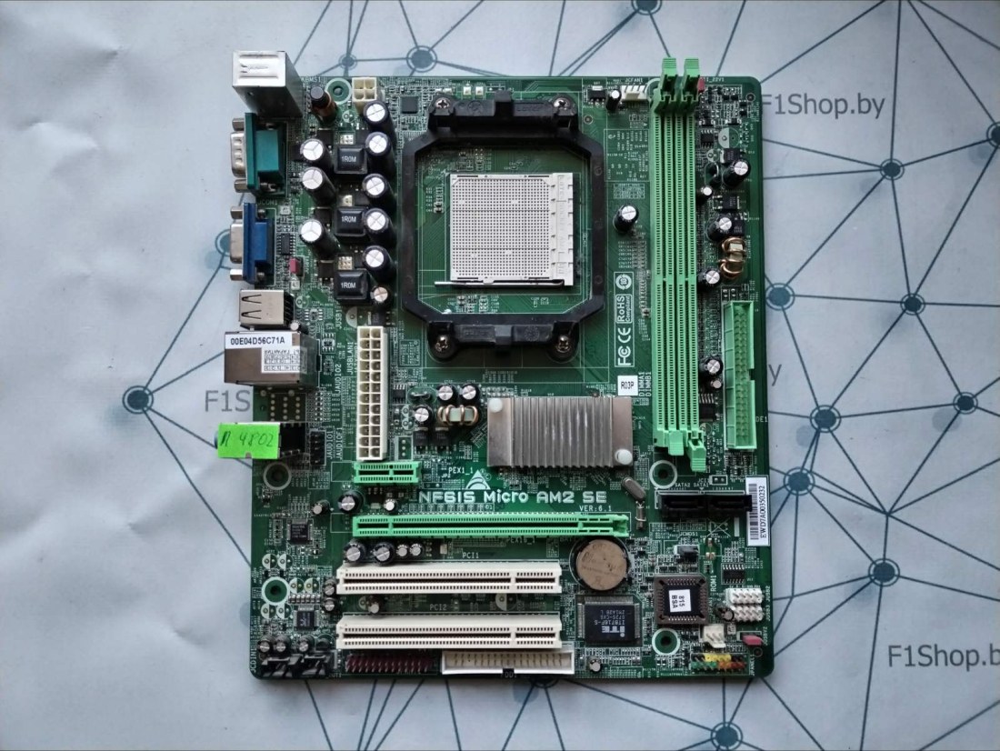 Материнская плата BIOSTAR NF61S Micro AM2 SE , 2xDDR2, Socket Am2, БУ