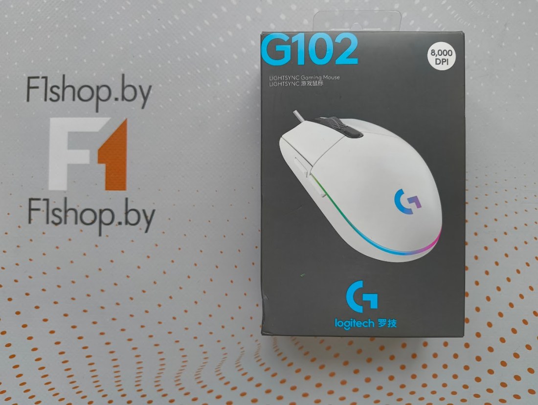 Игровая мышь Logitech G102 Lightsync (белый) 8000 dpi, 6 кнопок, БУ
