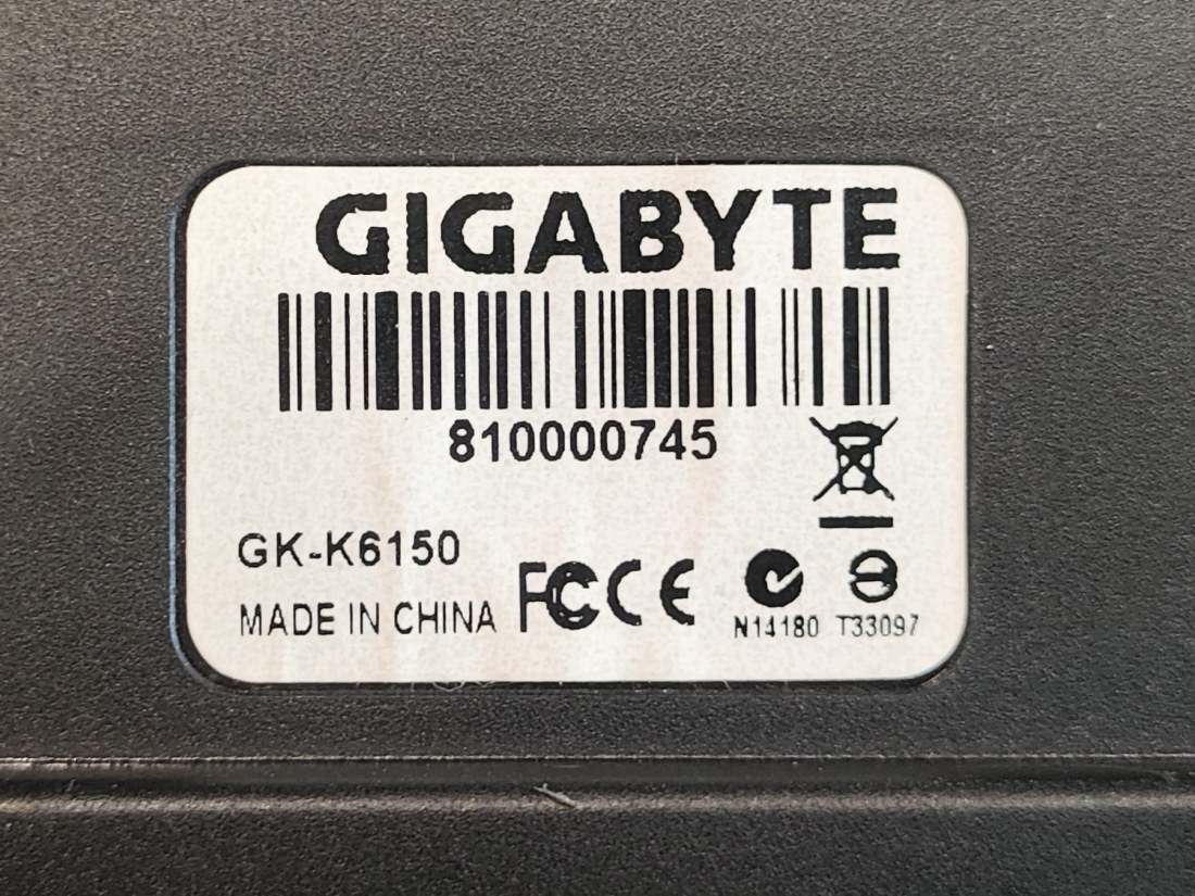 Клавиатура Gigabyte GK-K6150 БУ Клавиатура Gigabyte GK-K6150 БУ