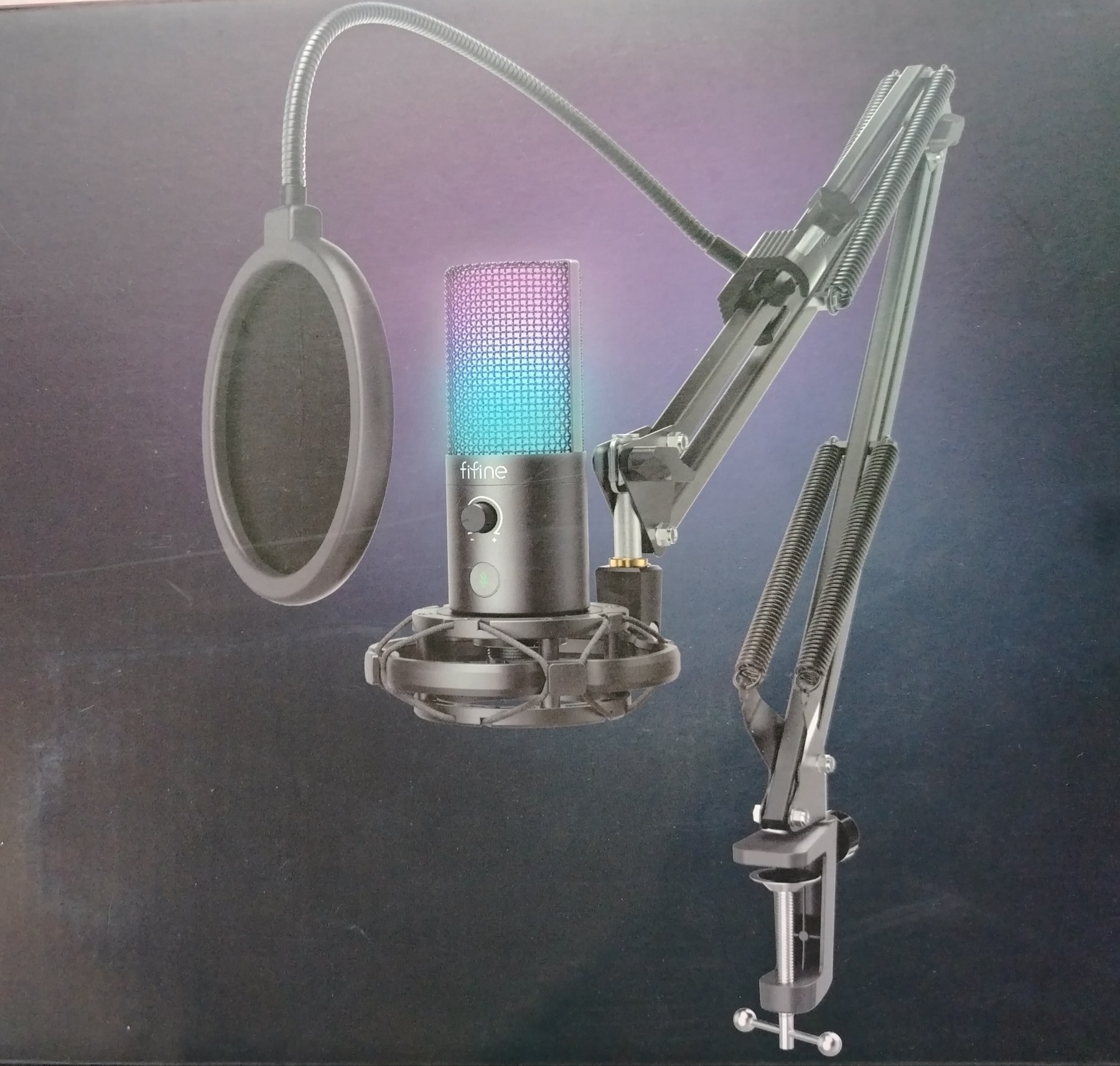 Проводной микрофон FIFINE T669 Pro 3, (малый конденсатор), настольный, для стриминга, БУ